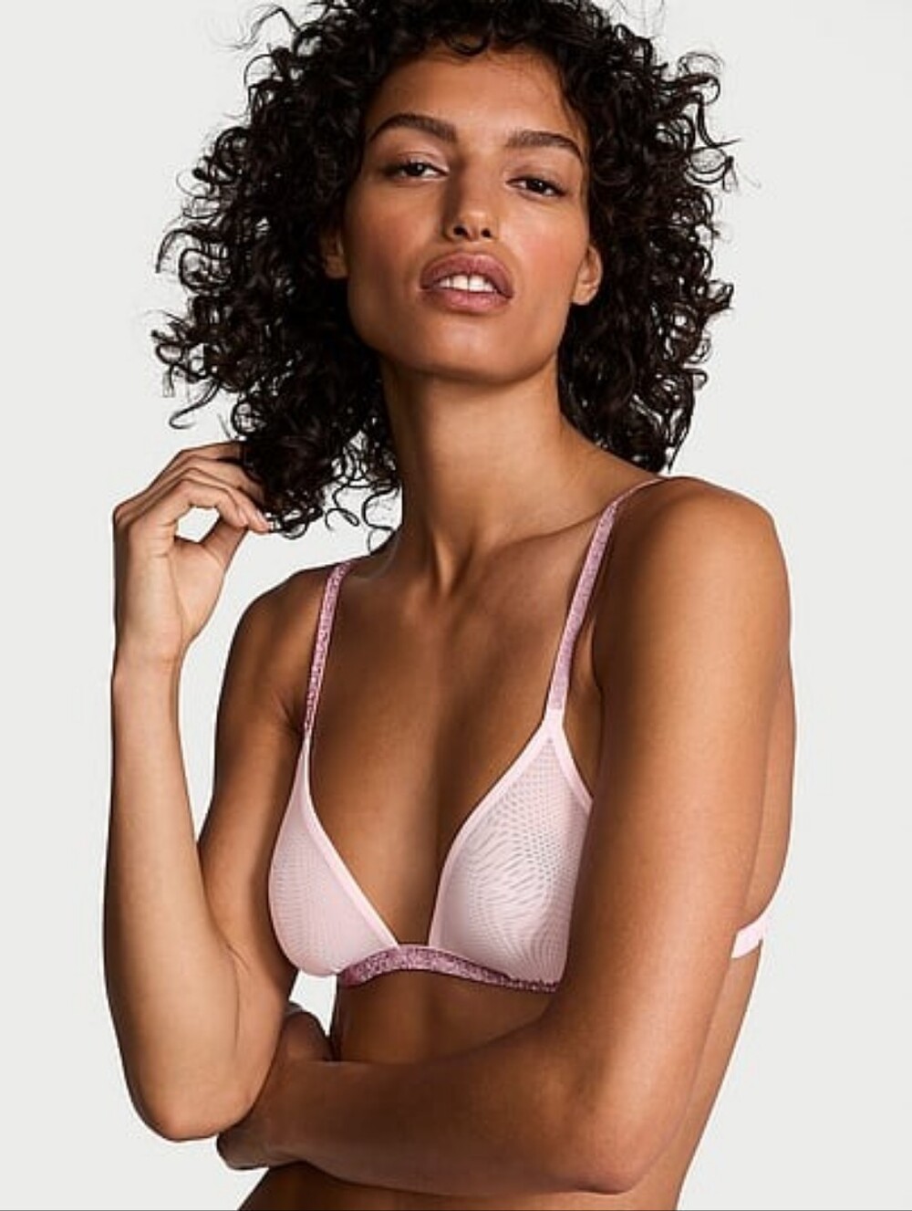 VS Very Sexy Sheer Shine Triangle Bralette - XS